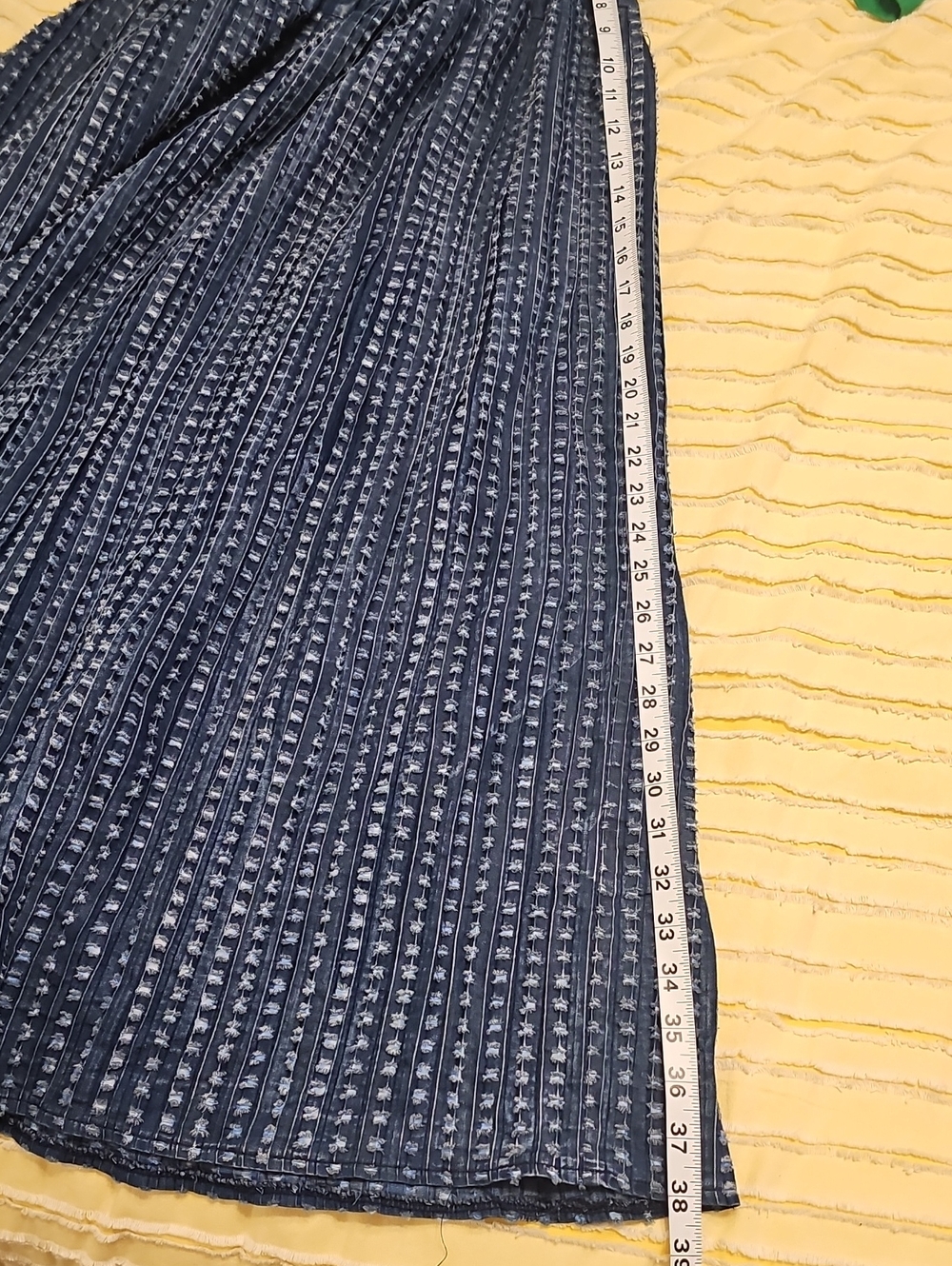 TANTRUM -Navy Demin Skirt with White Brand Tagn - Picture 8 of 10
